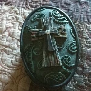 Dark 🌑 Green Cross Trinket Holder